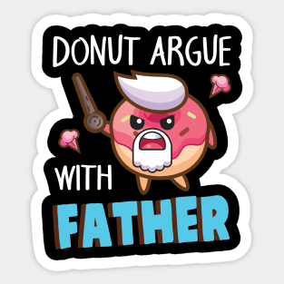 Pirate Donut Argue With Father Daddy Dad Papa Son Daughter Sticker